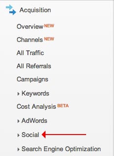 Social data can be found in Google Analytics